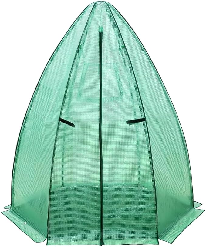 Greenhouse for Outsides, 54”x 54”x 71” Heavy Duty Green House Tent with Durable PE Cover, Garden Plant Protector with Zippered Door Mesh Window for Vegetables Flowers Fruits Herbs,Green