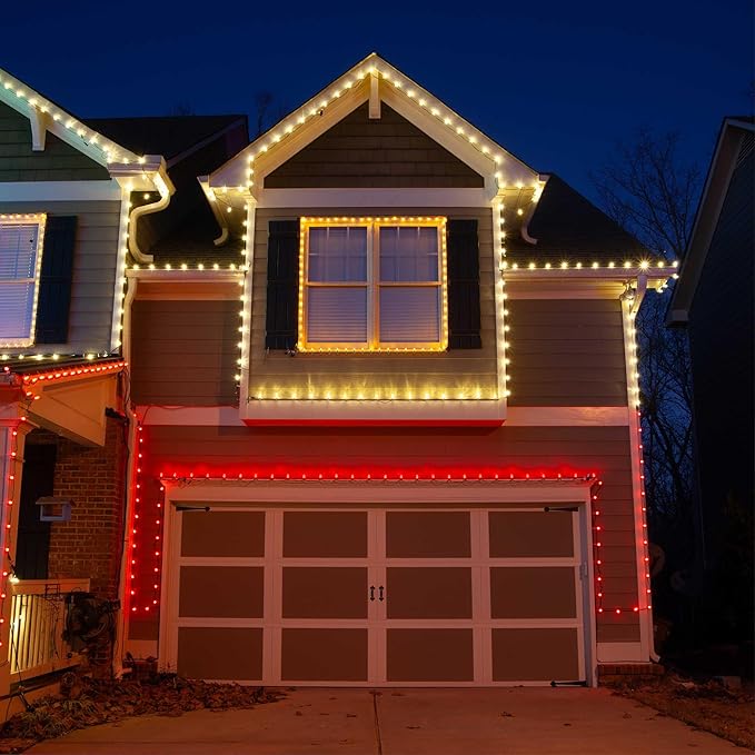 Wintergreen Lighting 25 C7 Warm White LED Christmas Lights – 17 ft Indoor Outdoor String Lights for Trees, Rooflines, and Events