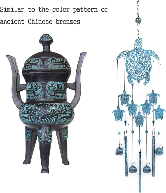 Sea Turtle Wind Chimes for Outside, Memorial Gift for Mom, Garden Decor, Turtle Lover Gifts