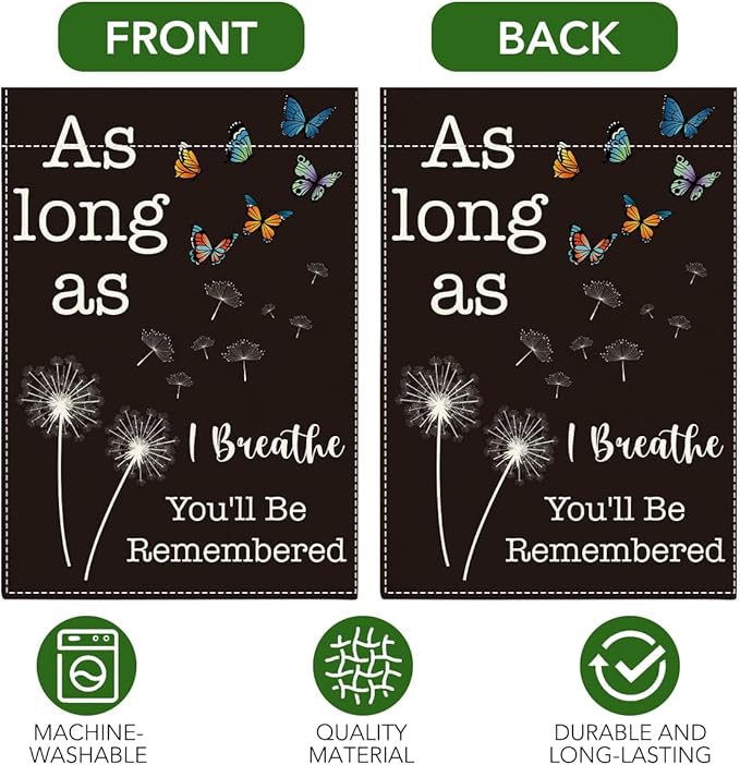 Memorial Garden Flag Home Farmhouse Holiday Outside Outdoor Lawn Decorations Yard Flag Double Sided 12x18 Inch