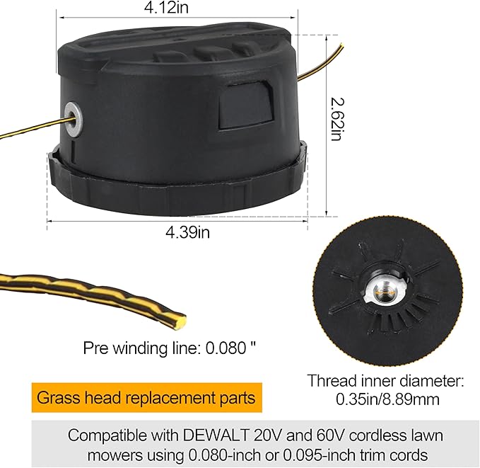DWO1DT995 Trimmer Head Replacement for Dewalt Weed Eater Head DCST920 DCST970 DCST990 DCST925 String Trimmer Heads,Replacement Heads for Dewalt Dcst922
