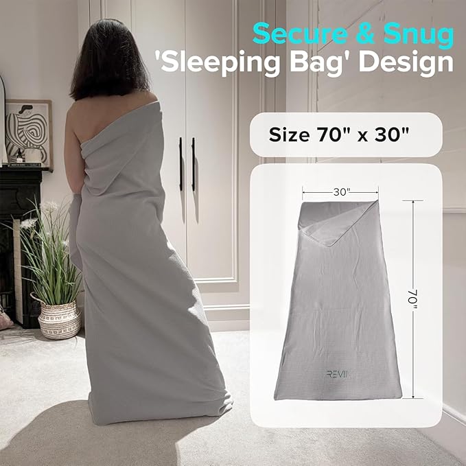 Sauna Blanket Towel Insert - 2 Pack Light Grey 100% Cotton Waffle - Home Infared Sauna Sessions Without The Cleanup - Absorbent and Quick-Drying Sauna Towels