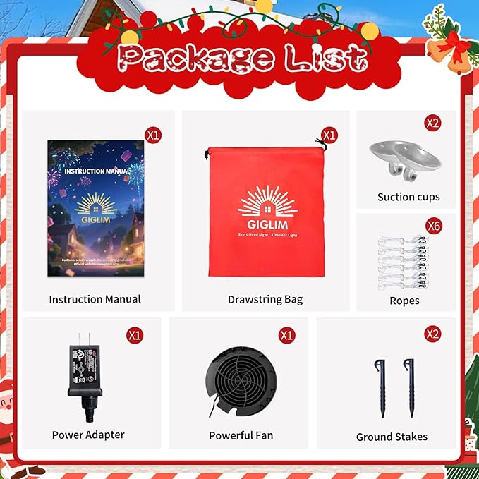 2025 Christamas Inflatable Santa 8FT Climbing Santa Claus with Gift Bag Inflatables Christamas Outdoor Decoration Xmas Santa Blow Up Decor with Built-in 9 LEDs for Holiday Party Yard Garden Lawn