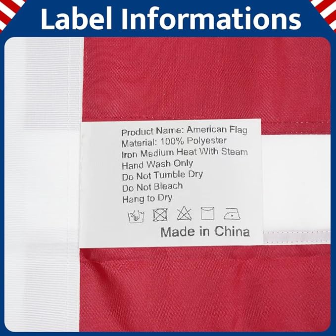 6x10FT American Flag Outdoor -USA Heavy Duty Nylon US Flags Long Lasting US Flag with Embroidered Stars, Sewn Stripes & Brass Grommets Water-Resistant Perfect for Outdoor Use All Weather