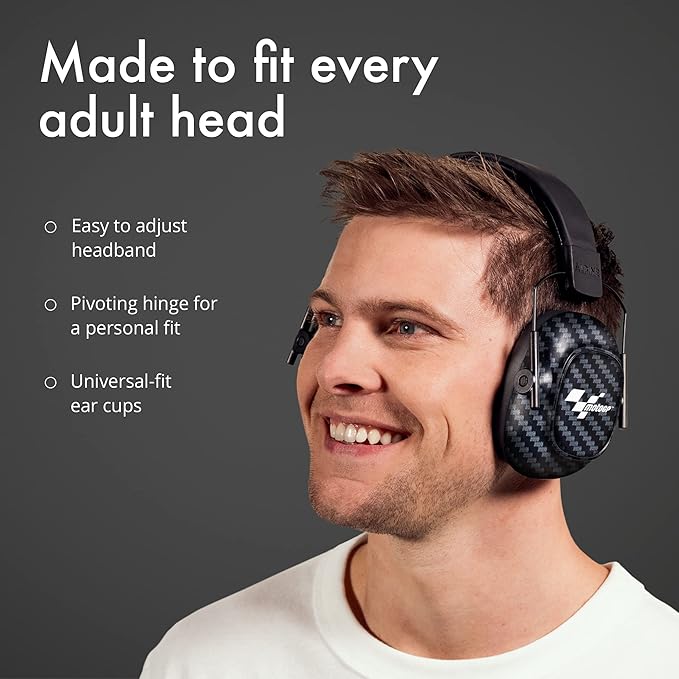 Alpine Racing Pro Earmuff MotoGP™ - Earmuffs for Adults - 22 dB - ANSI Certified - Premium Noise Protection for Race Events - High End Carbon - Noise Reduction Headphones - Light-Weight Design