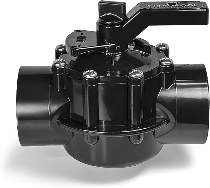 FibroPool Swimming Pool Diverter Valve - 2 Inch - 2 Way - Positive Seal & Non Lube Replacement Valve for Pools and Spas