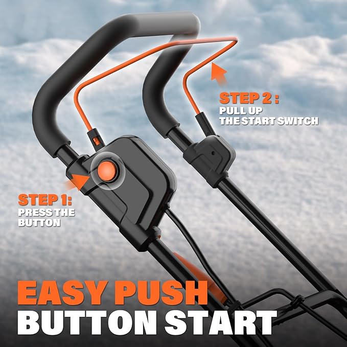 MAXLANDER Snow Blower Cordless, 40V 20-Inch Brushless Cordless Snow Thrower with Dual LED Lights, 180° Rotating Chute, Electric Snow Blower Battery Powered (2 x 4.0Ah Batteries and Charger Included)