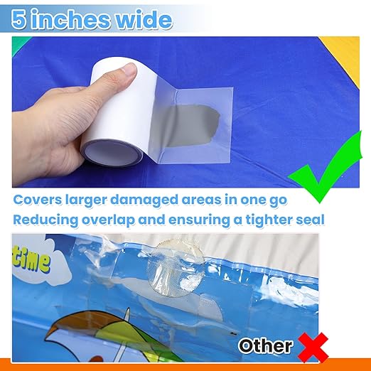 3.15" x 5' TPU Waterproof Tape for Repair Inflatables, Heavy Duty Patch Kit for Tent, Pool Float, RV Roof, Duct