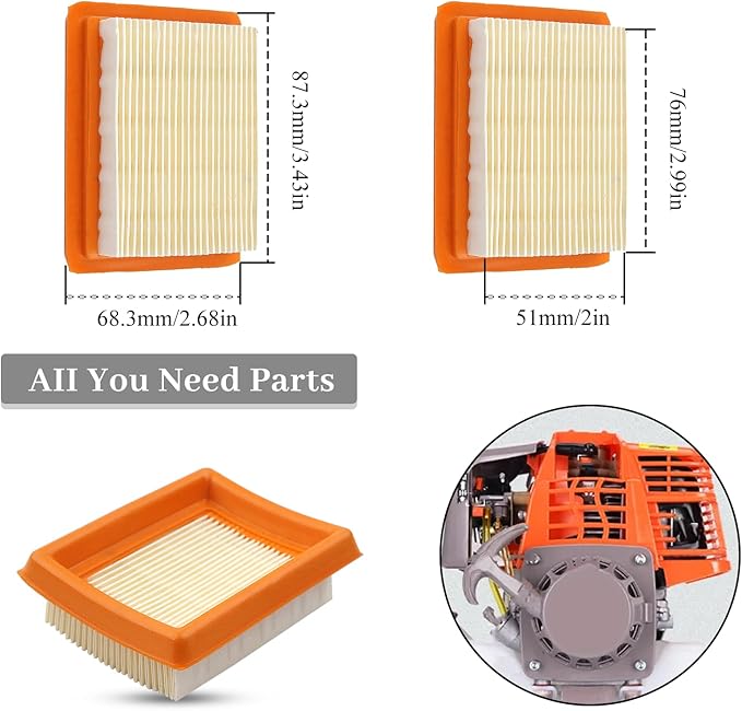 Pack of 3 Air Filter Cleaner For STIHL FS120 FS200 FS220 FS250 FS300 FS350 FS400 FS450 FS480 String Trimmer Strimmer 41341410300