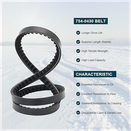 954-0430 754-0430 Snow Brower Auger Drive Belt Two-Stage Snow Blowers 3/8"x35" for MTD Troy Bilt Cub Cadet 754-0430 954-0430 754-0430A 754-0430B 954-0430B 954-0431 Oregon 75-158 265-811