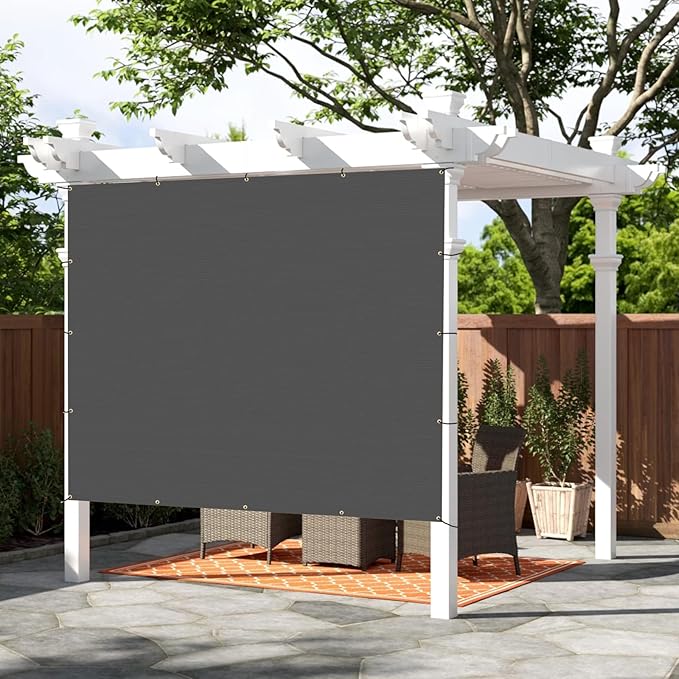 SUNNY GUARD Shade Cloth Custom Size 13x18 FT Sun Shade Screen Fabric Shade Cover Tarp with Grommets for Pergola Backyard Garden, Dark Grey(We Customized)