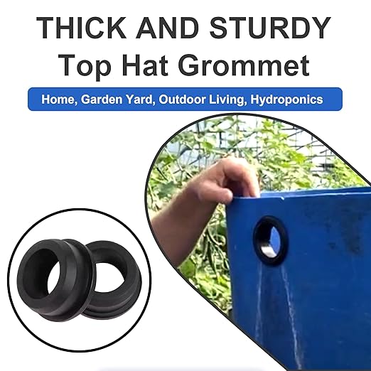 2 Inch Drill Hole, 1-9/16 Inch ID Silicone Rubber Grommets for Wiring, Large Top Hat Grommets for Tubes, Pool L-Shape O-Ring Seal Hose Gasket for Pump Motor Hydroponic Irrigation, 3 Pack