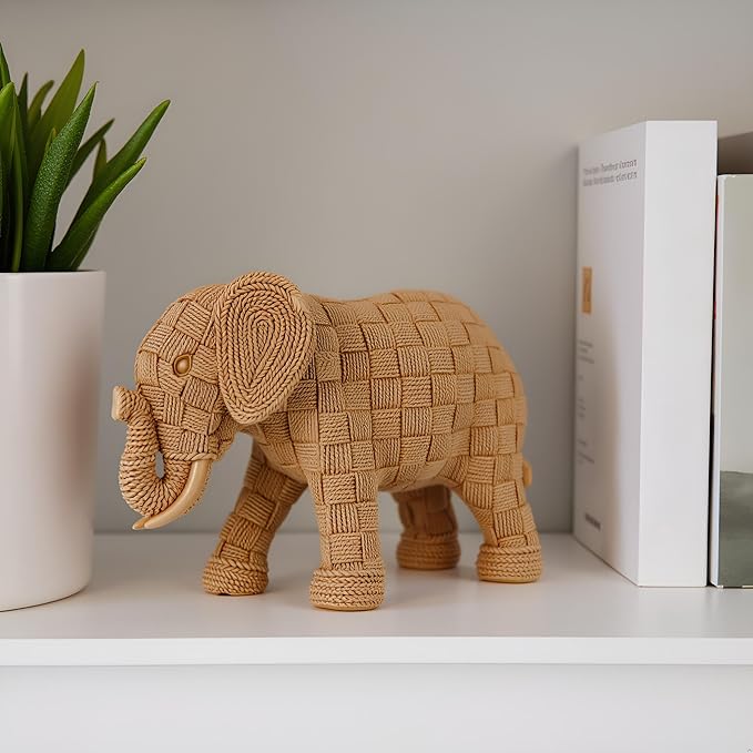 African Animal Elephant Statue Decor, Table Room Home Decoration, Modern Art Sculpture, Handmade Resin Animal Statue,Bohemian Decoration,Shelf Decoration