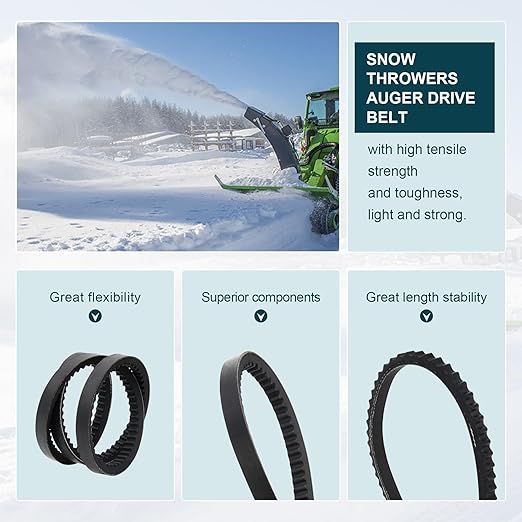 954-04050 754-04050 Auger Drive Belt Two-Stage Snow Blower Replacement 1/2" x 34-3/4" for MTD Craftsman Cub Cadet 954-04050A 754-04050A