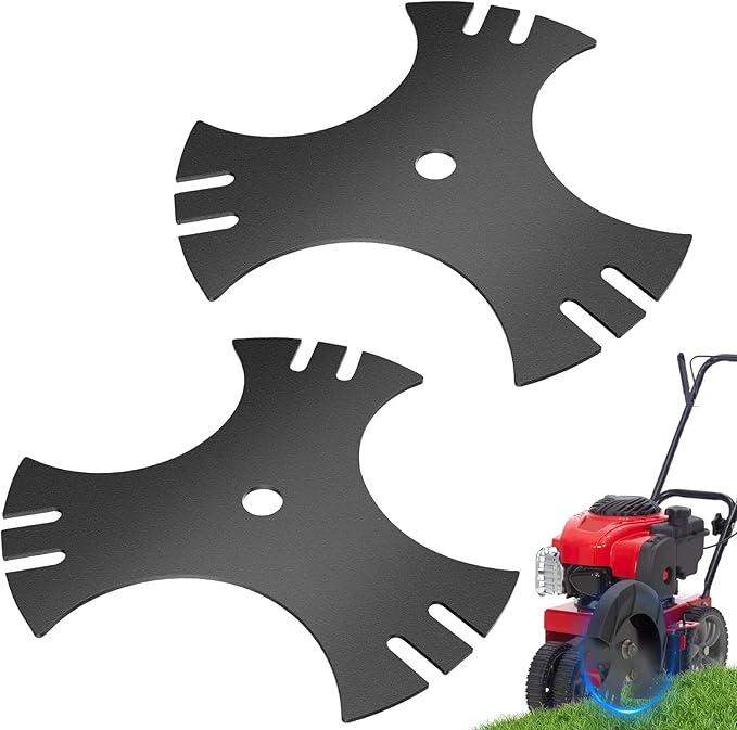2 Pcs Universal 9" x 9" Edger Blade (1/2" Center Hole), 3-Side Edger Star Blade for Craftsman Walk Behind Edger, Mclane 2059, Also for Power Trim Edgers Tru-Cut Edgers King Lawn Edgers