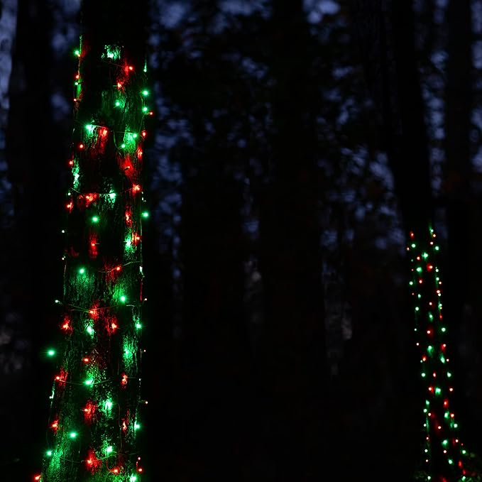 Red, Green StretchNet Pro 5mm LED Trunk Wrap Lights on Brown Wire