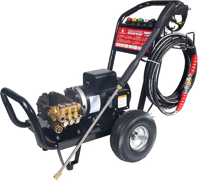 Canpump Electrojet CR5000: 2500 psi, 2.9 US gpm, 5 hp Electric Pressure Washer 240 V, Total Stop System