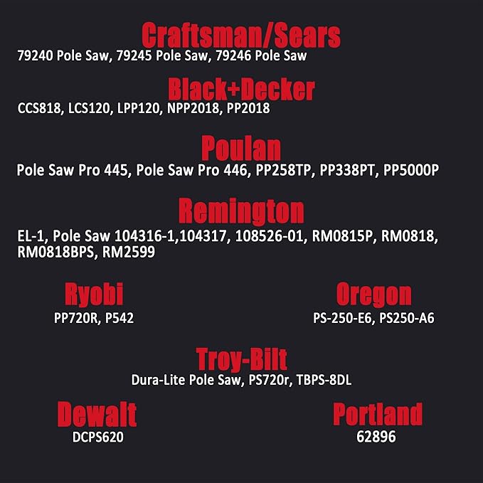 E & S 3 Pack 8 Inch Chainsaw Chain 3/8" LP Pitch .043" Gauge 34 Drive Links Semi-Chisel Chain Saw Chains for Husqvarna, Poulan, Craftsman, Greenworks and More Chainsaw Brands