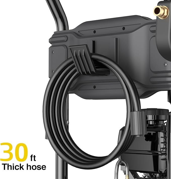 BLUBERY Gas Pressure Washer, 3500 PSI Pressure Washer，2.6 GPM Heavy Duty Power Washer, 30 feet Pressure Hose&Soap Tank,4-Stroke OHV 212cc Engine,Portable Industrial Style,Black