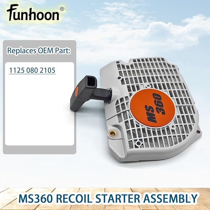 1125 080 2105 Recoil Starter Assembly for Stihl 034 036 MS340 MS360 Chainsaws Pull Start Assembly