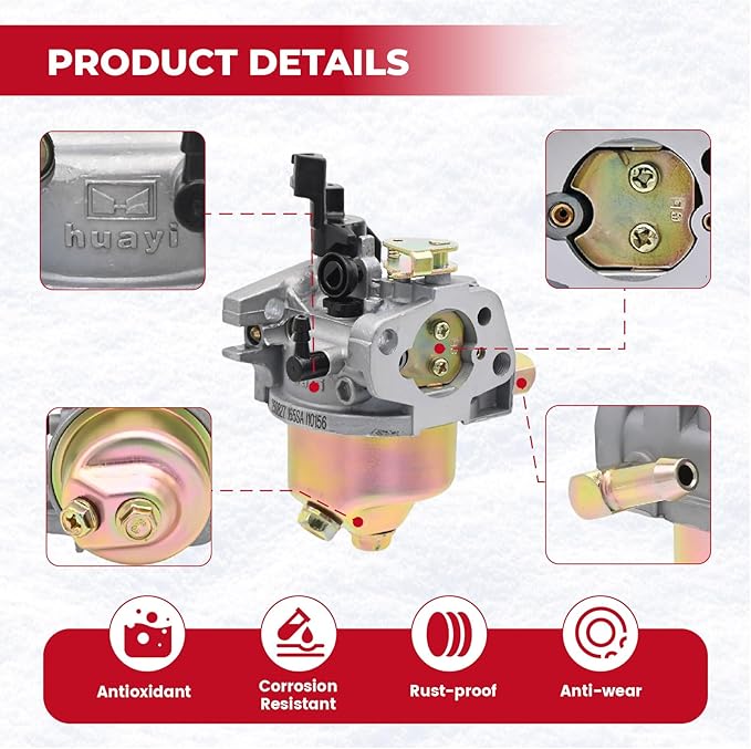 951-14026A Snow Blower Carburetor for MTD 951-14027A 951-10638A 751-10638 Troy-Bilt Storm 2410 2420 2620 2690 2690XP Cub Cadet Yard Machine Snow Thrower with Gasket Primer Bulb