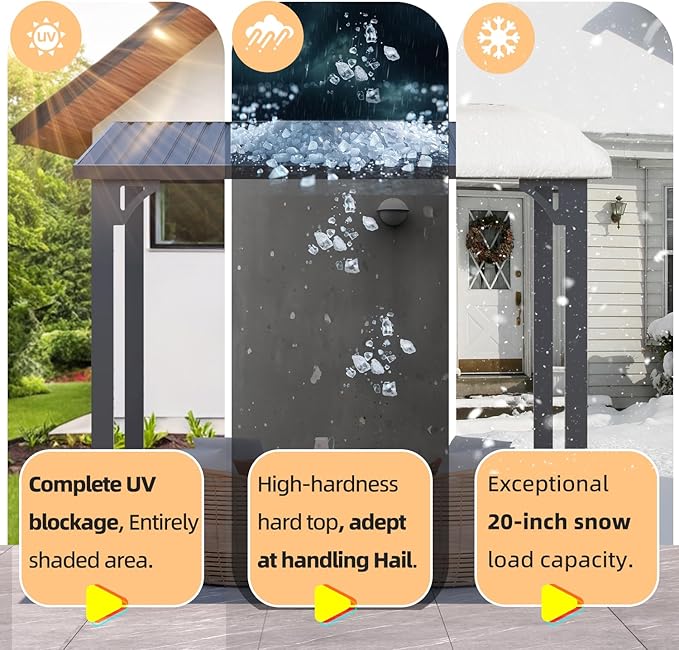 AECOJOY 14' x 10' Hardtop Gazebo Outdoor Pergola, 10x14 Large Heavy Duty Lean to Metal Pergolas and Gazebos on Clearance, Wall-Mounted Grill Gazebo Galvanized Steel Patio Roof Awnings for Patio