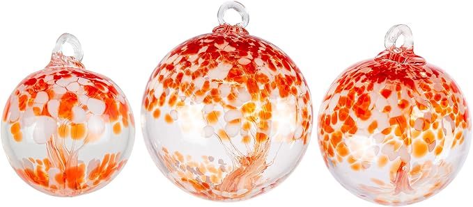 Dale Tiffany Hand Blown Glass, 6" Diameter Nova, Tree of Life Collection, Witch Globe Hanging Garden Indoor/Outdoor Decorative Ornament Gazing Ball