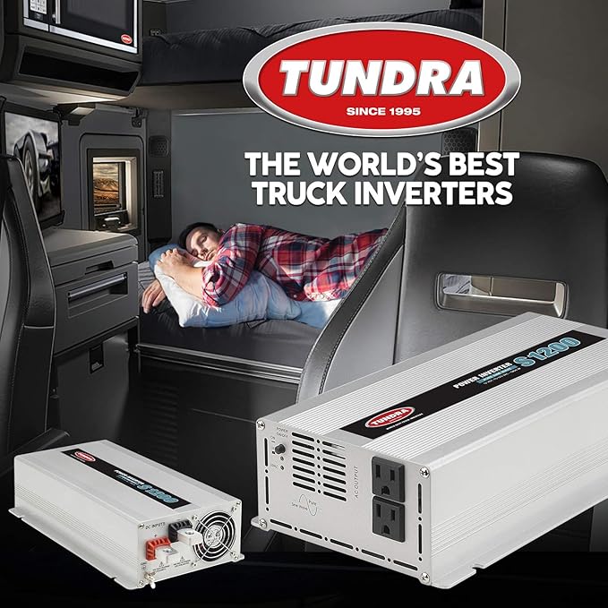Tundra S Series - DC/AC Truck Power Inverter - Pure Sine Wave 1200W / 12V DC to 120V AC - S1200