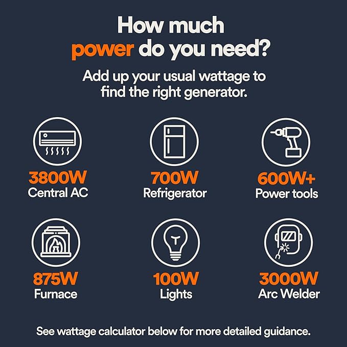 Generac 22,500 Starting Watt Portable Gas Generator - Electric Start - Home Backup or RV Ready - Heavy Duty Frame - Quiet, Long Runtime, Emergency Power - 49-State Compliant