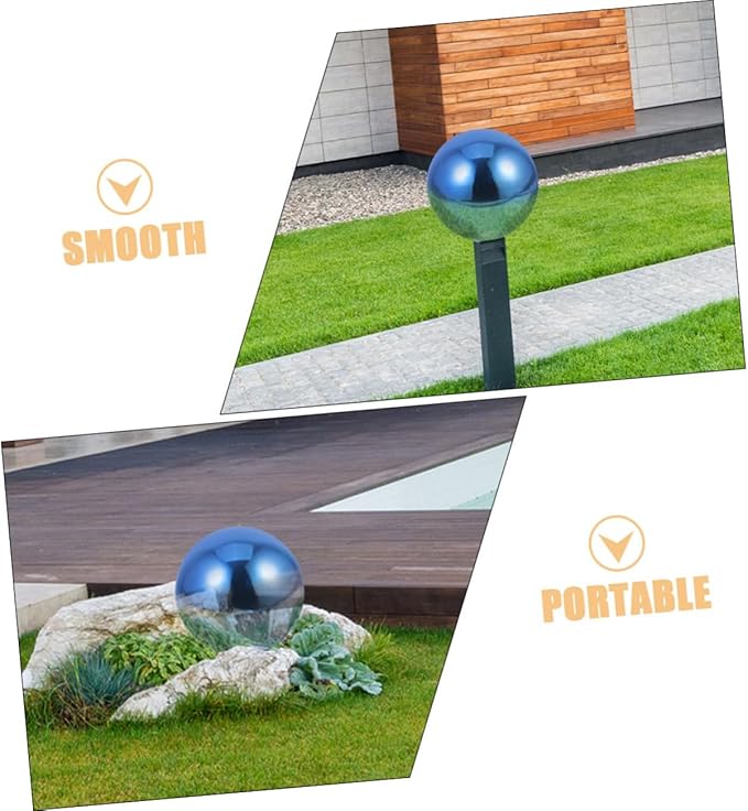 Polished Garden Gazing Reflective Globe Ornament Compact Decorative Sphere for Outdoor Decoration Unique for Photography Prop Delicate Craft Design
