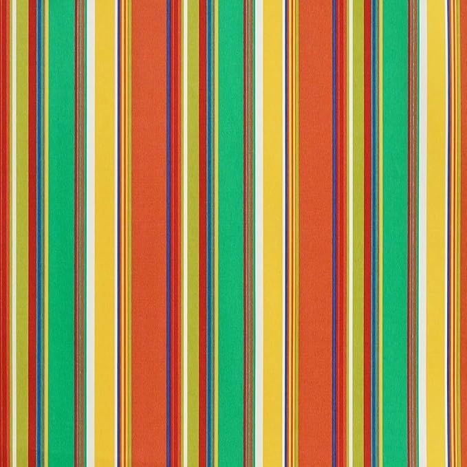 RSH Decor Lumbar Throw Pillows Set of 4 – 20″ × 12″ Outdoor Lumbar Cushions in Bright Stripes – All-Weather Spun Fabric, Water & Fade-Resistant – Made in USA for Patio Furniture