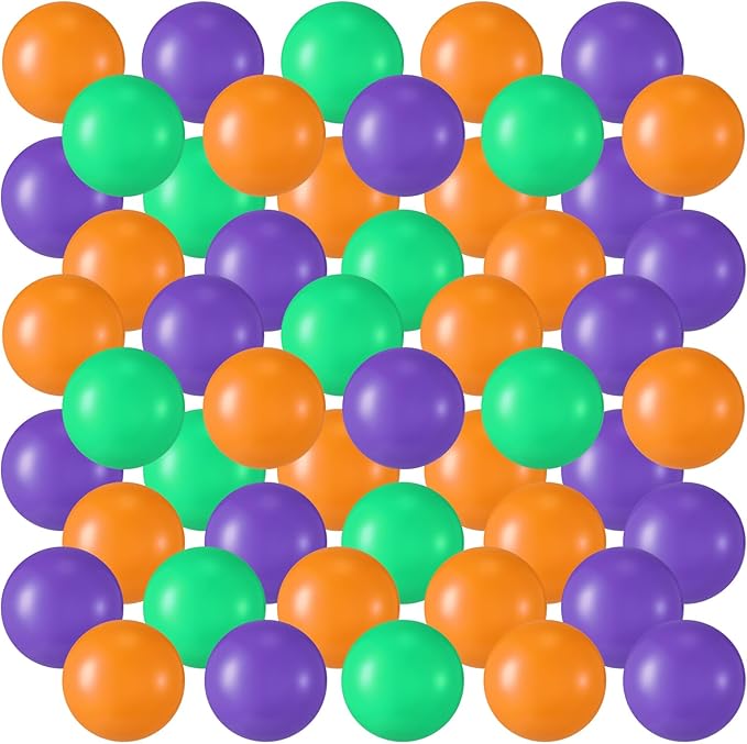 Shappy 180 Pcs Soft Plastic Balls for Toddlers, Crush Proof Ocean Balls Reusable for Photo Booth Props Play Tent Swimming Pool Party Holiday Decoration (Purple， Green， Orange)