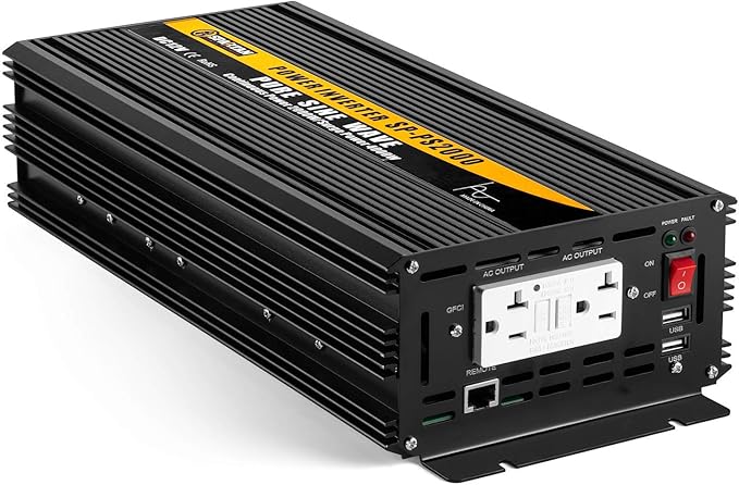 2000 Watt Pure Sine Wave Power Inverter by Spartan Power SP-PS2000 12V to 120V AC