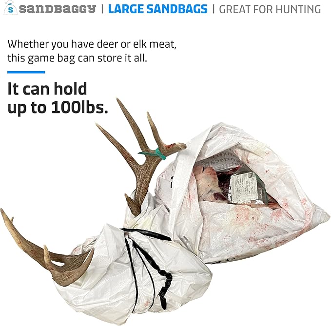 Sandbaggy Large Sandbags - Size: 25" x 40" - Thick Heavy Duty Contractor Bags, Heavy Duty Garbage Bags, Dumpster Bag, Construction Trash Bags, 6 mil (25 Bags)