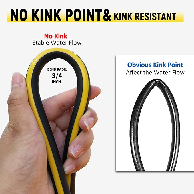 Power Washer Hose 40ft - 1/4" Non Kinking Flexible Pressure Washer Hose,3600psi M22-14mm High Pressure Hose Extension Replacement With Stainless Steel Quick Connect Fittings