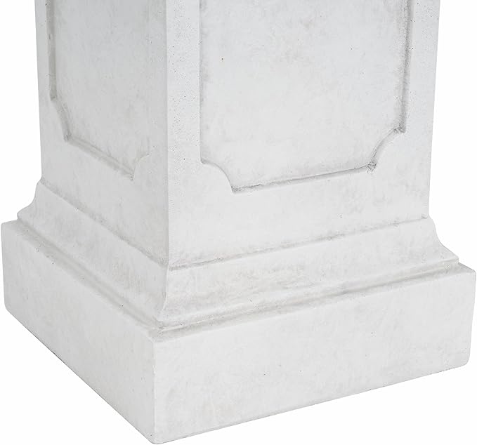 Decorative Roman Column Pedestal Column Plant Stand, Vintage European Style Classical Garden Pillar, Indoor Outdoor Decor, Pedestal Columns Plants Standing for Entryway Garden Yard Home (Antique White/25.75''H)