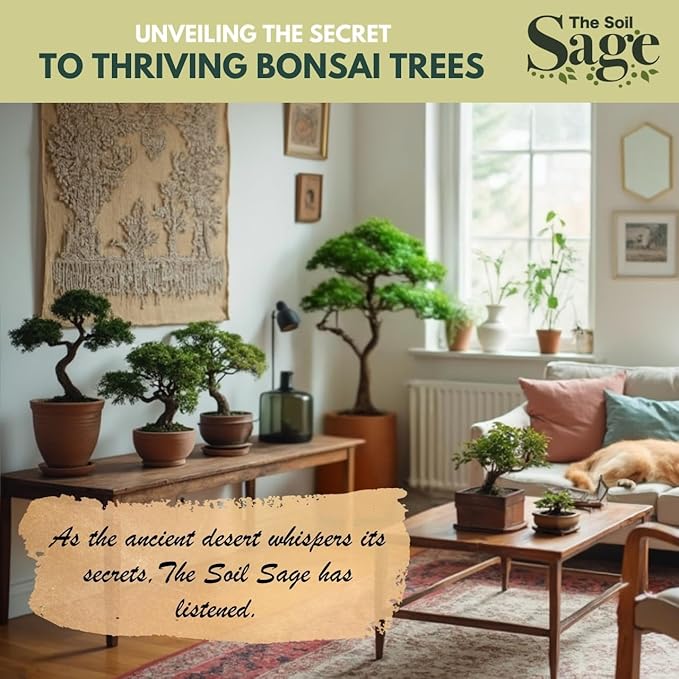 Soil SAGE Bonsai Soil - Premium All-Purpose Blend with Akadama - Large 5qts./5l Ready to Use Soil Mix for All Bonsai Tree Varieties - Pumice, Lava Rock & Pine Bark Fines - Made in U.S.A.