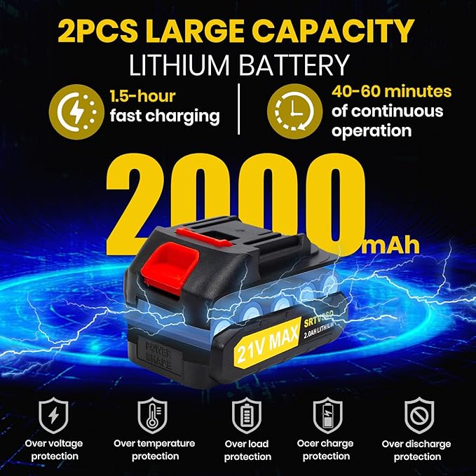 Chainsaw 6 Inch Mini Electric Chainsaw Cordless with 2 Pack Rechargeable Batteries, Battery Powered Handheld Saw for Trees Trimming Wood Cutting, Perfect Gardening Tools for Men Dad Husband