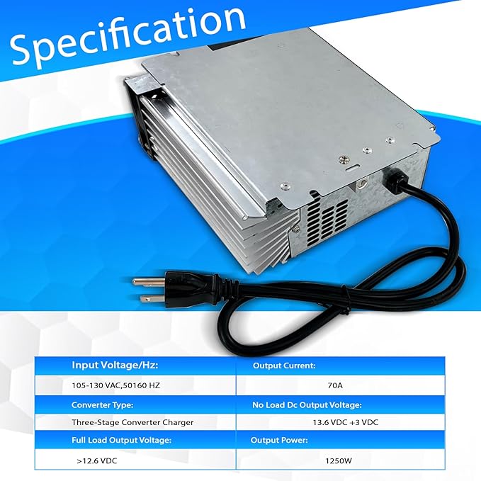MINJIANG RV Power Converter, PD9270 PD9270V 70Amp RV Inverter Converter Charger with Charge Wizard Inteli-Power 9200 Series Converter/Charger for RV Camper Caravans 120V to 12V
