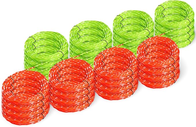 16 Pack AL2420PD Replacement Twisted Trimmer Line Compatible with All EGO 15-Inch String Trimmers Weed Eater, Dual Color Pre-Cut 0.095" 224Ft Weed Wacker String line for EGO Trimmers String