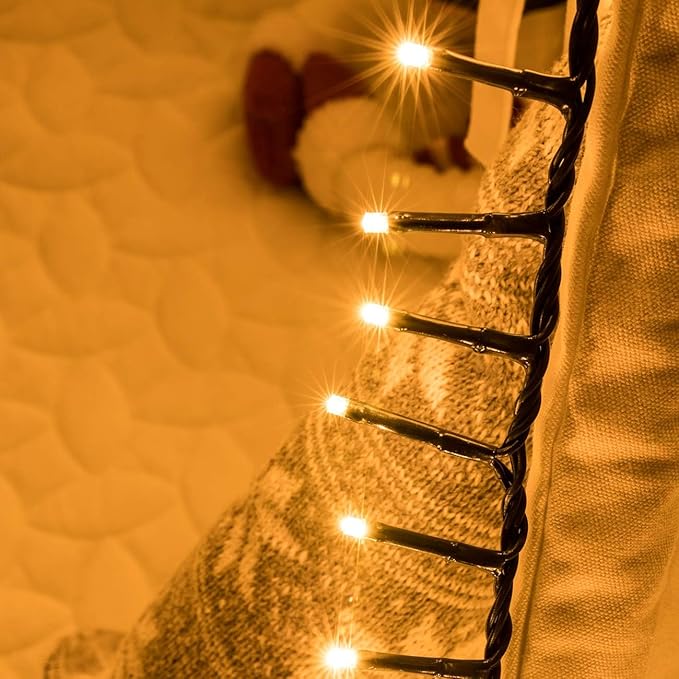 AWQ 1000 LED 82 ft Christmas Cluster Lights Christmas String Lights Decoration Lights for Xmas Home Garden Wedding Party Xmas Tree Bedroom Indoor Outdoor Decor (1000, Warm White)