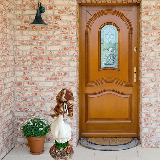 Porch Goose Wigs, Porch Goose Outfits Lawn Goose Statue Accessories for Outdoor Garden Patio Yard Goosey Decor （Style 8）