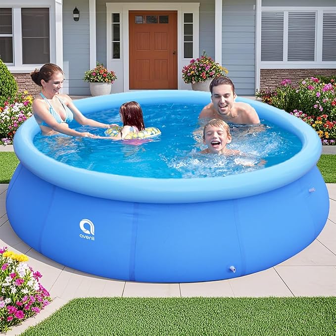 Inflatable Top Ring Swimming Pool, Blue (10ft x 30in)