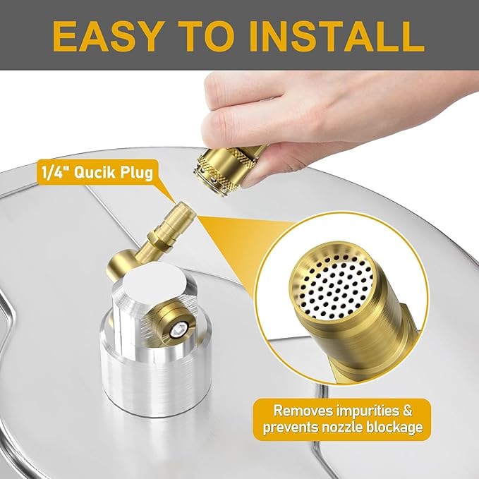 EVEAGE 16.5" Pressure Washer Surface Cleaner, Power Washer Surface Cleaner w/Extension Wand & Replacement Nozzle, 4 Wheels - Powerful Pressure Washer Attachment for Patios,4000PSI