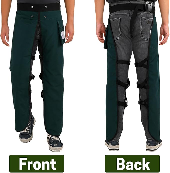 Chainsaw Chaps Apron Wrap 8-layer for Men/Women Loggers Forest Workers Protective Chain Saw Pants Adjustable