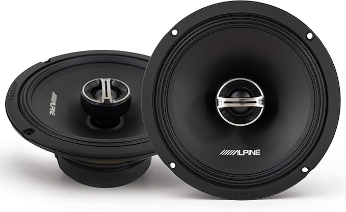 Alpine DM-65-G Coaxial and DM-65C-G Component 6.5-Inch Speakers with Grille Bundle