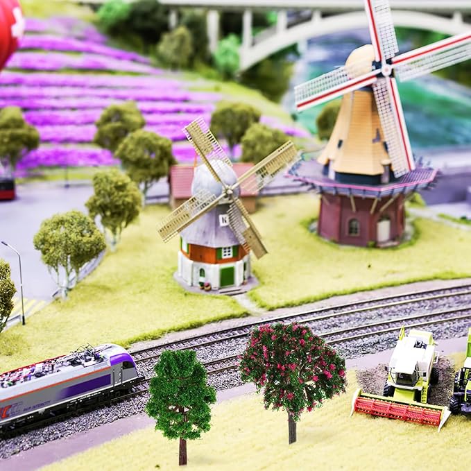 VICASKY 12Pcs Model Trees Fairy Garden Accessories Mini Miniature for Crafts Diorama Ho Scale Pine Simulation Tree Hobby Train Christmas Building Ornaments Fake DIY Craft Landscape Scenery Natural