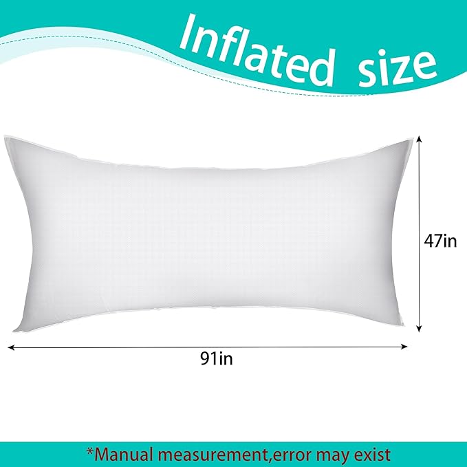 Adnee 4 x 8 Ft PP Weave Rectangular Pool Air Pillow-Inflatable Winterizing Closing Pillow for Above Ground Pools-Cold Resistant Pool Pillows for Closing Winter Support Pool Covers