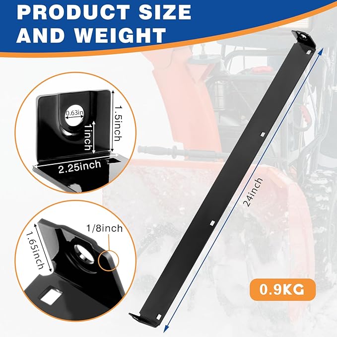 Zonon 2 Pcs 790-00120-0637 Shave Plate for Snow Throwers, Replaces 753-0625, 784-5581, 790-00120, 784-5581a and 784-5581a-0637 (24”)