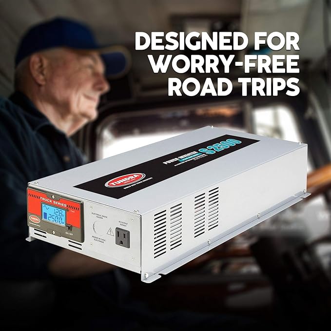 Tundra S Series - DC/AC Truck Power Inverter - Pure Sine Wave 2500W / 12V DC to 120V AC - S2500